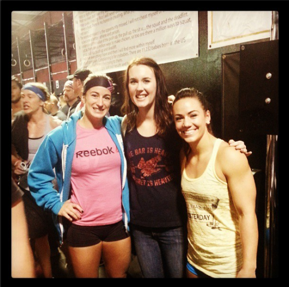 JAC co-founder with CrossFit Games athletes Jenn Jones (Finished #6, left) and Camille LeBlanc-Bazinet (#16, right). A JAC shirt signed by both is available as a reward to the first person or affiliate who donates $500!