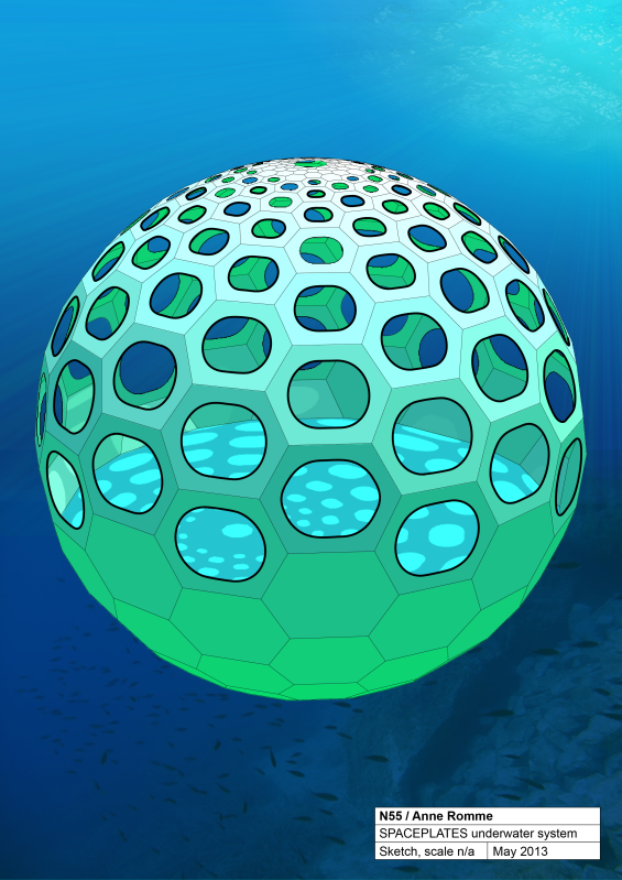 Preliminary design of Tik's underwater superhero headquarters